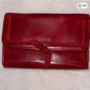 Lodis Burgundy Leather Wallet